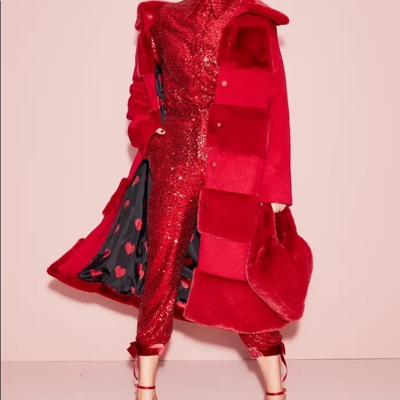 Halogen Atlantic-Pacific Faux Fur Tiered Stripe Long Coat - Picture 7 of 7